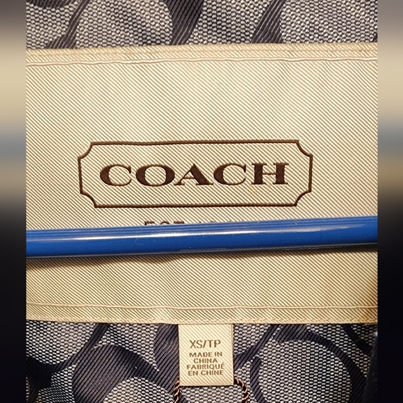 COACH Leather Trimmed Trench Coat - Picture 5 of 6